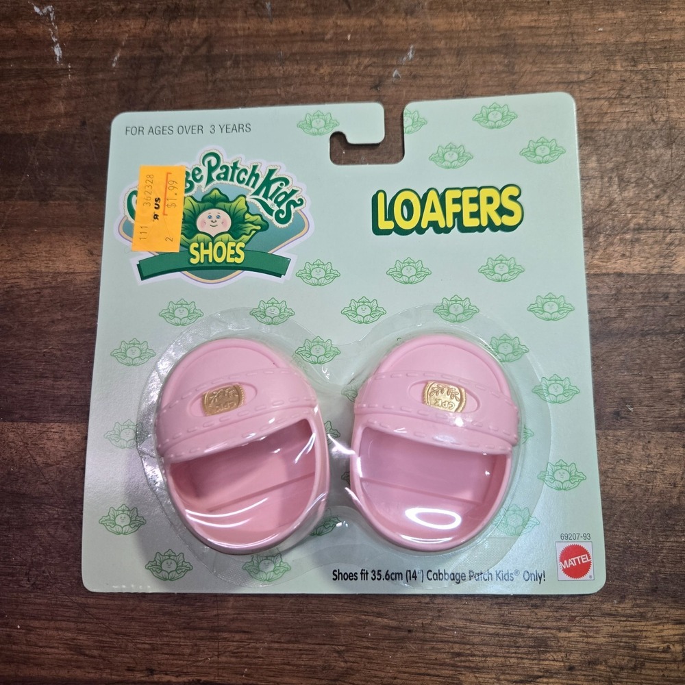 Vtg 1997 Cabbage Patch Kids Doll Pink PENNY LOAFERS Shoes CPK Rare Vintage